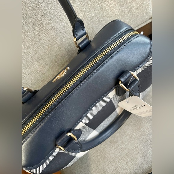 NWT！2 PCS COACH BENNETT SATCHEL BAG WITH BUFFALO PLAID（F66930）➕LONG ZIP WALLET - Picture 6 of 13